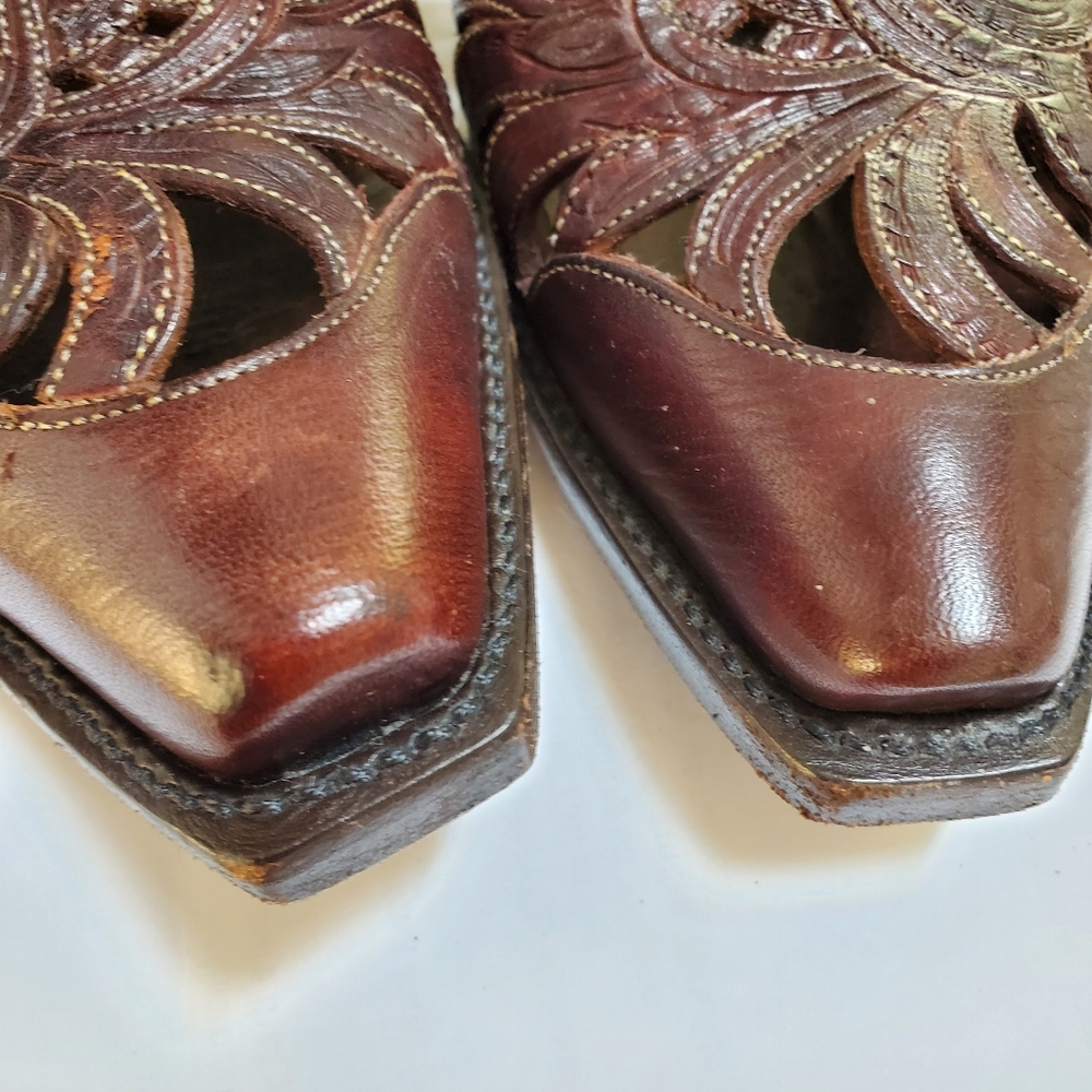 🎉❤️HP!!❤️🎉Handmade Tres Outlaws Leather Mules - Picture 11 of 12